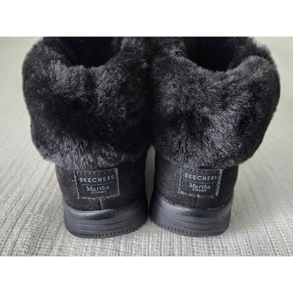 Skechers x Martha Stewart Easy Going Comfy Cool Boots Sz 8 Microsuede Black - Picture 4 of 11